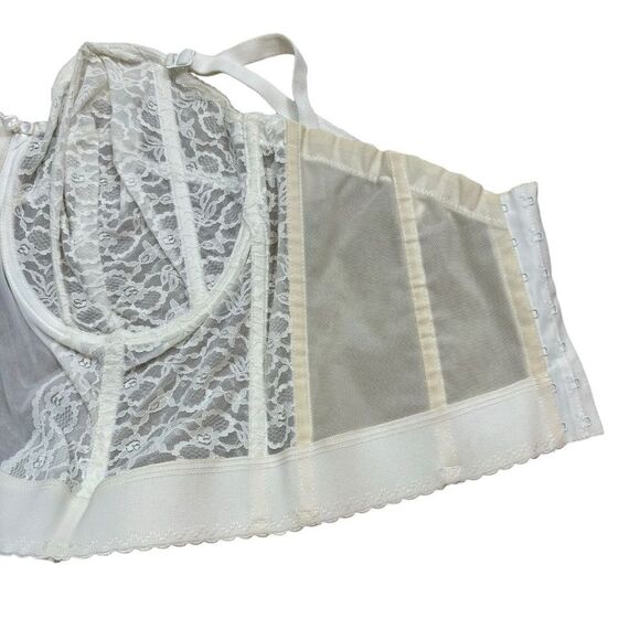 Ladies‎ Vintage Union Made Goddess Brand White Bustier Size 42FF - Picture 4 of 13